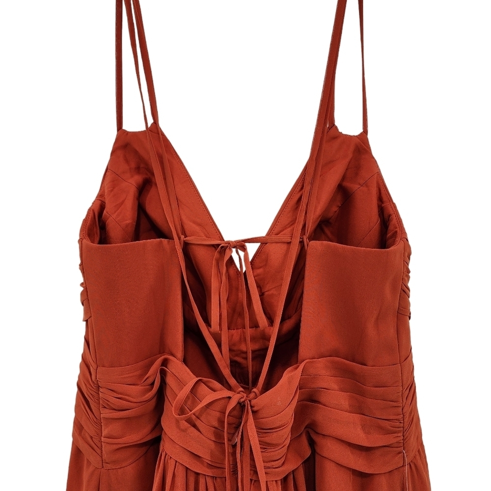Azazie Women's Poly A-Line Convertible Chiffon Dress Paprika - Picture 7 of 10